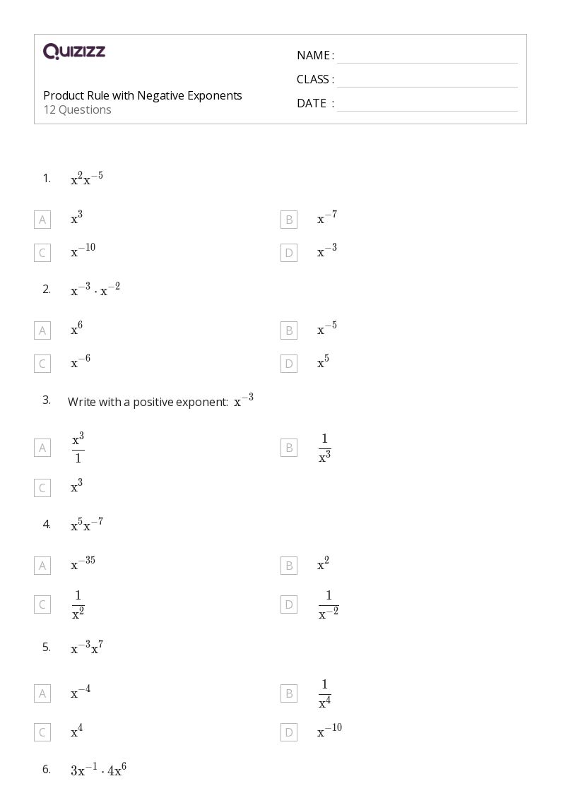50+ product rule worksheets on Quizizz Free & Printable
