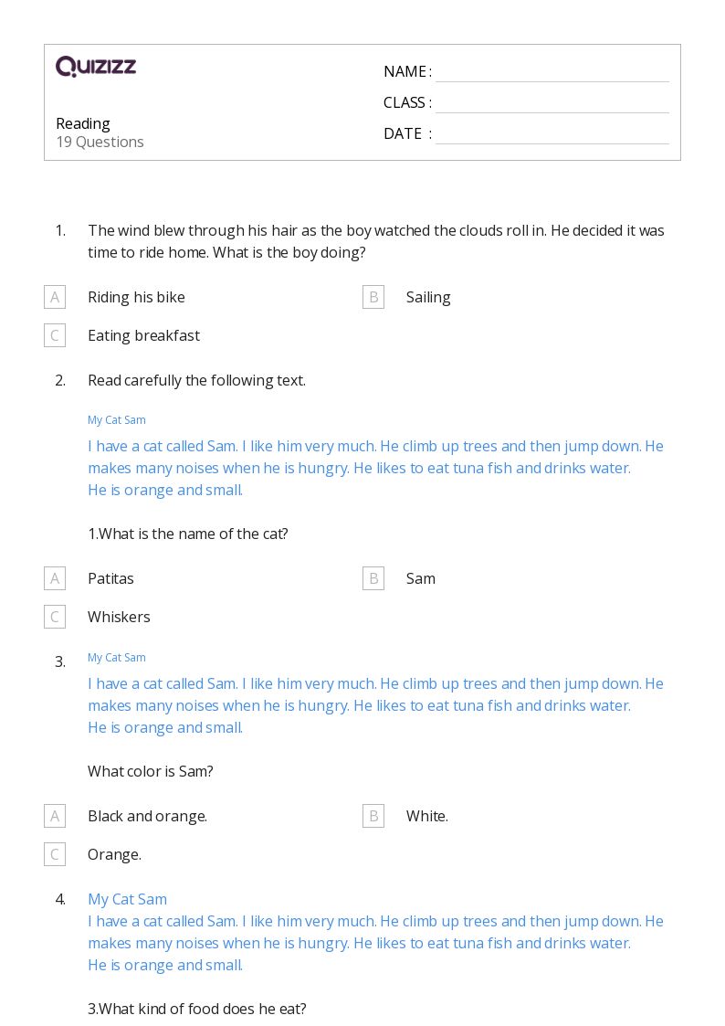 50+ Reading & Writing worksheets for 1st Grade on Quizizz Free & Printable