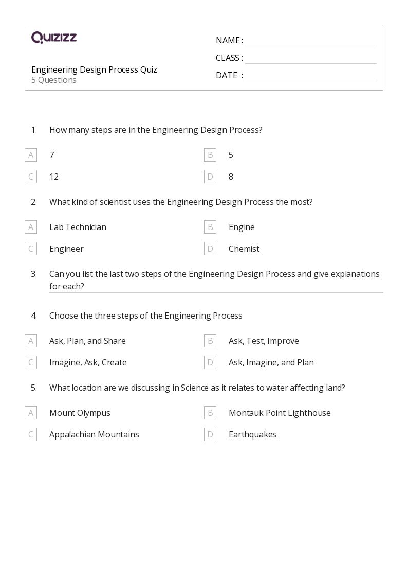 50+ Engineering Design worksheets for 3rd Grade on Quizizz Free