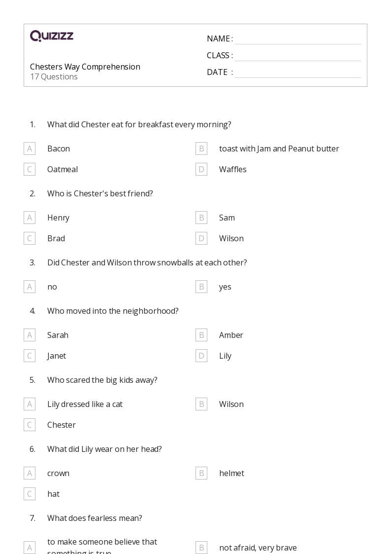 50+ Picture Comprehension worksheets for 2nd Grade on Quizizz Free & Printable