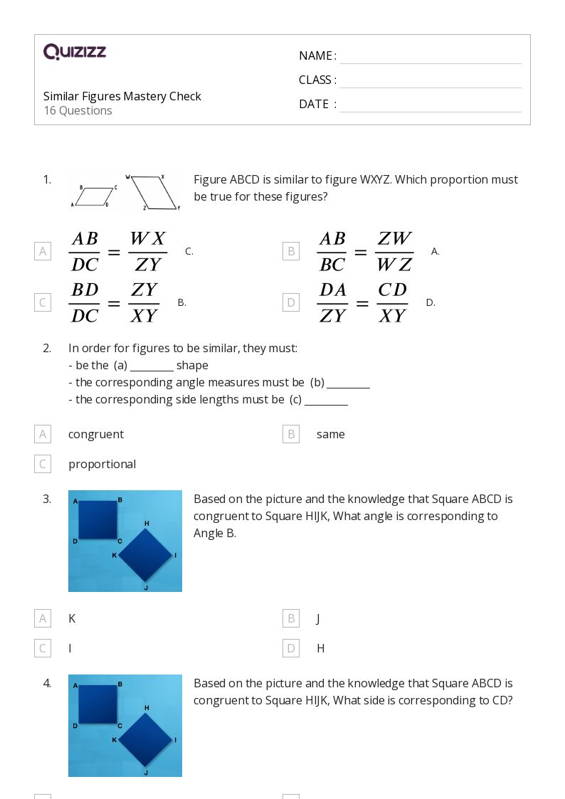 50+ Similar Figures worksheets for Kindergarten on Quizizz | Free