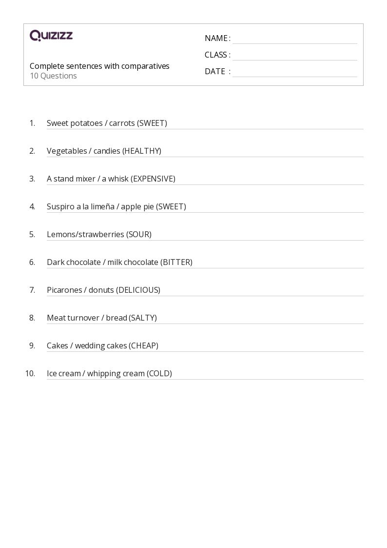 50+ Complete Sentences worksheets for 1st Grade on Quizizz Free & Printable