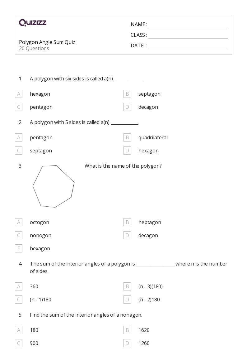 50+ regular and irregular polygons worksheets for 10th Grade on Quizizz Free & Printable