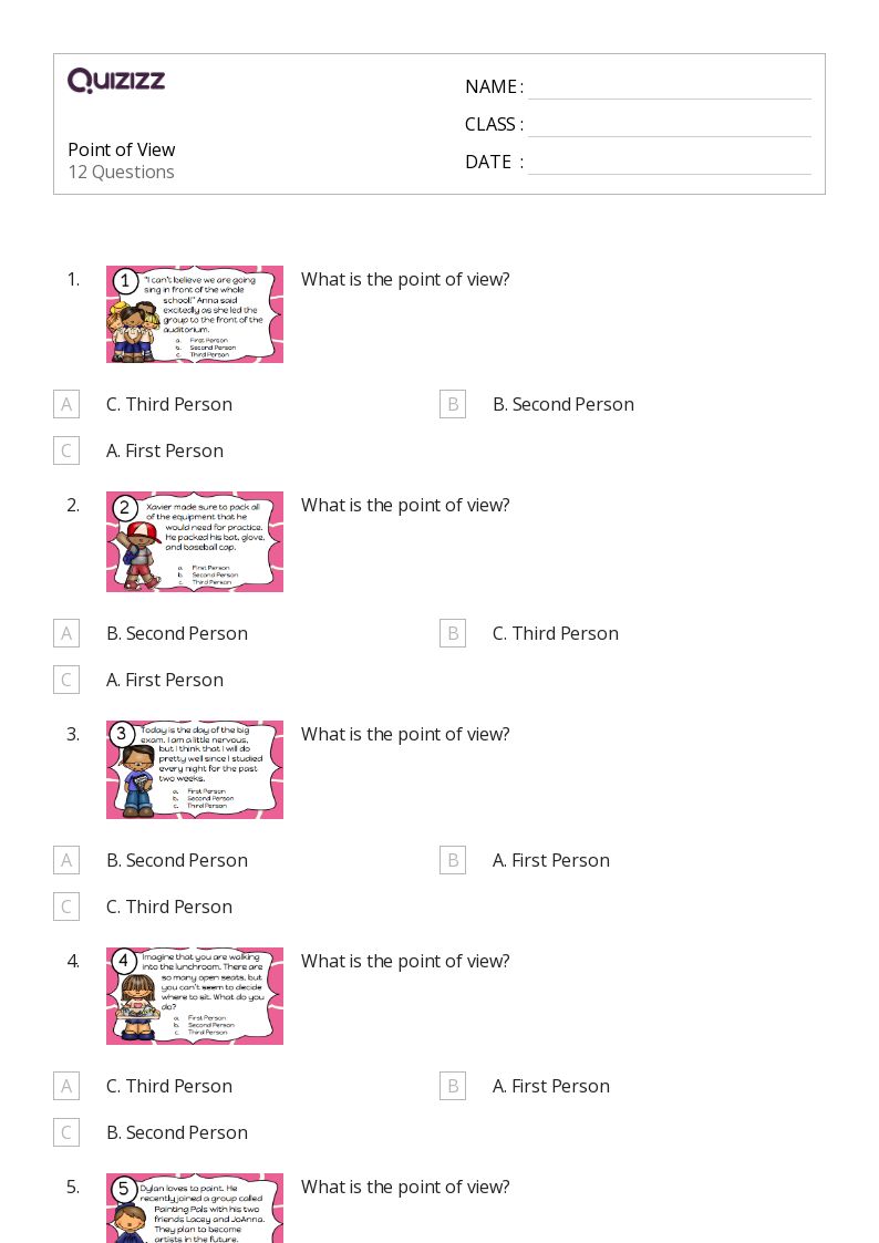50+ Analyzing Point of View worksheets for 2nd Grade on Quizizz | Free