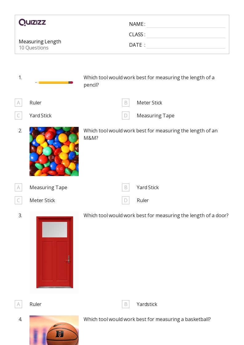 50+ Measuring Length worksheets for 2nd Grade on Quizizz Free & Printable