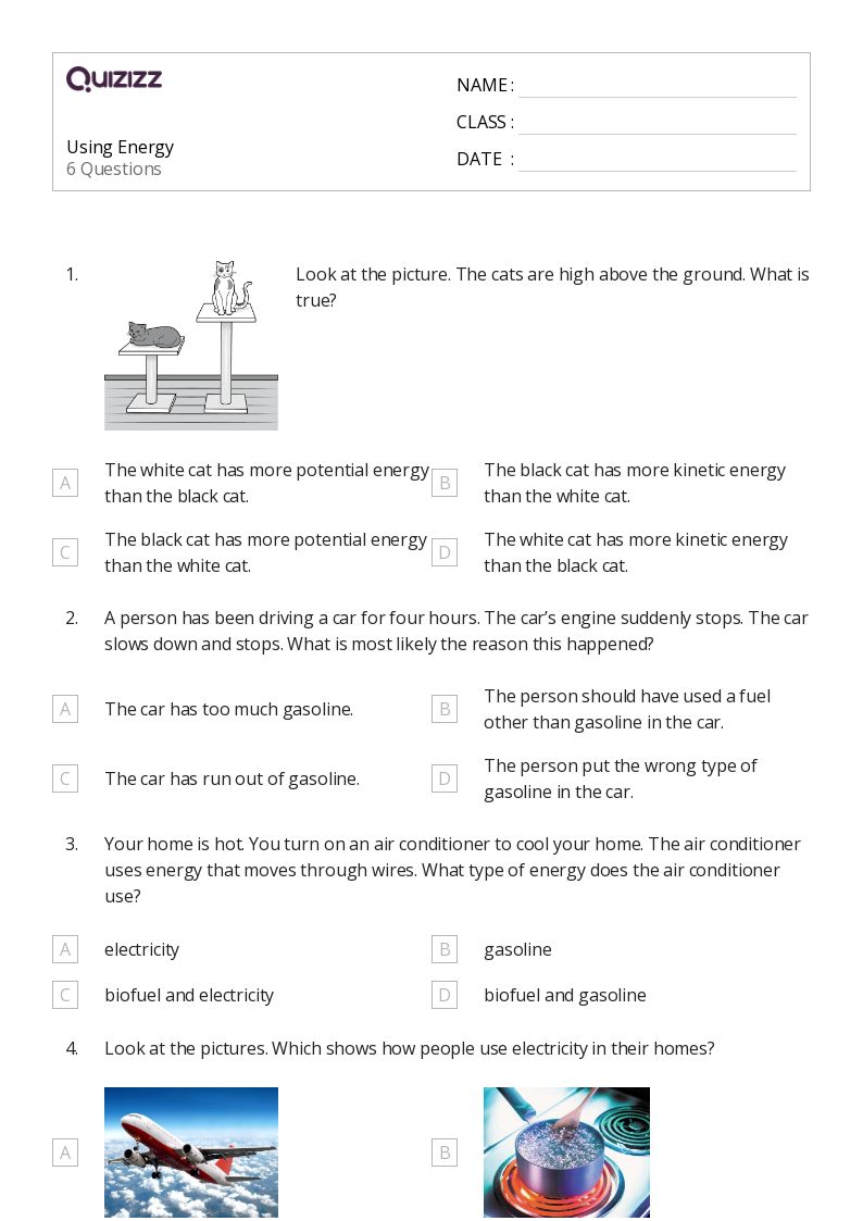 50+ Energy worksheets for Grade 2 on Quizizz Free & Printable
