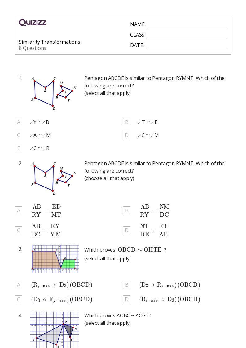 50+ similarity worksheets for 12th Grade on Quizizz | Free & Printable