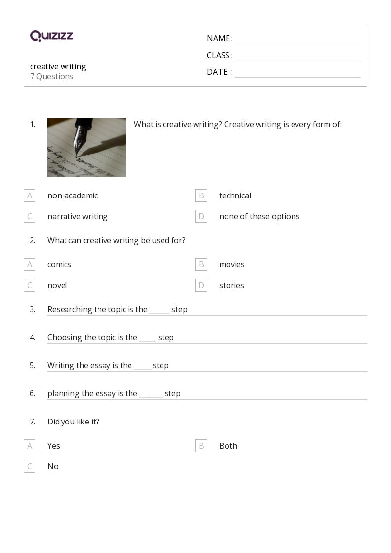 50+ Creative Writing worksheets for 5th Grade on Quizizz | Free & Printable