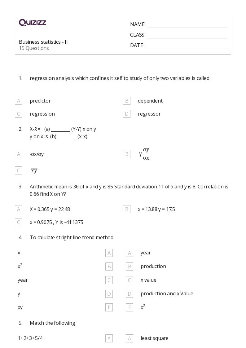 50+ Statistics worksheets for 1st Class on Quizizz Free & Printable