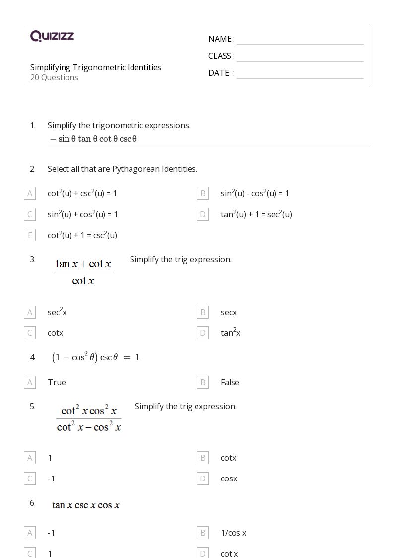 50+ lembar kerja perbandingan trigonometri sin cos tan csc sec dan cot