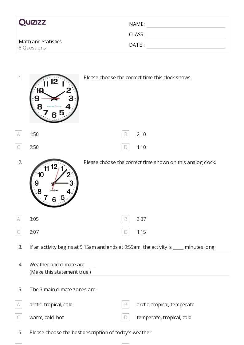 50+ Statistics worksheets for 3rd Year on Quizizz Free & Printable