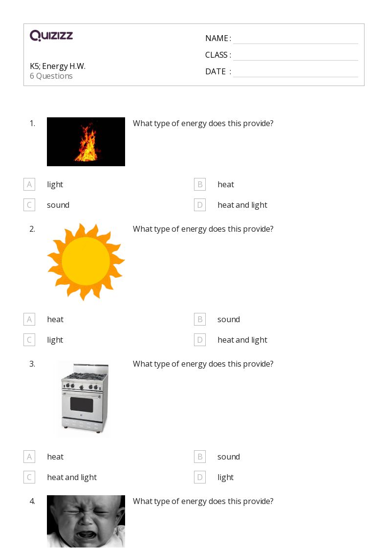 50+ Energy worksheets on Quizizz Free & Printable