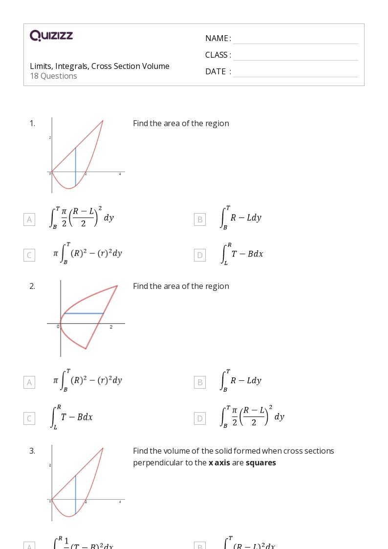 50+ integrals worksheets for Grade 10 on Quizizz Free & Printable