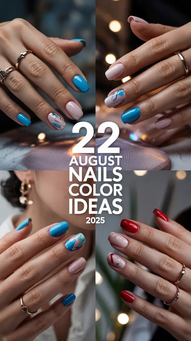 August Nails Color Ideas 2025 Trendy Summer Nails Guide