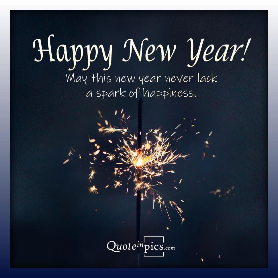 Sparks of happiness for this New Year