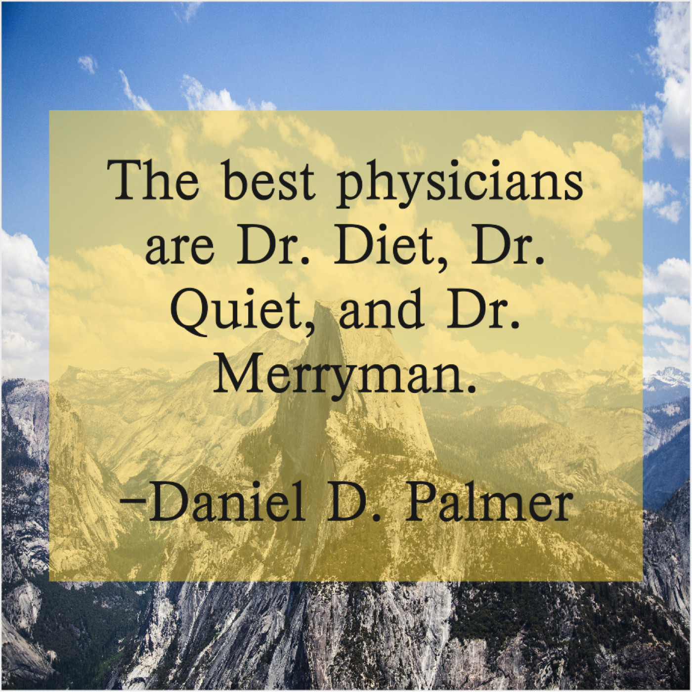 Daniel D. Palmer The best physicians are Dr… Success Manifestation