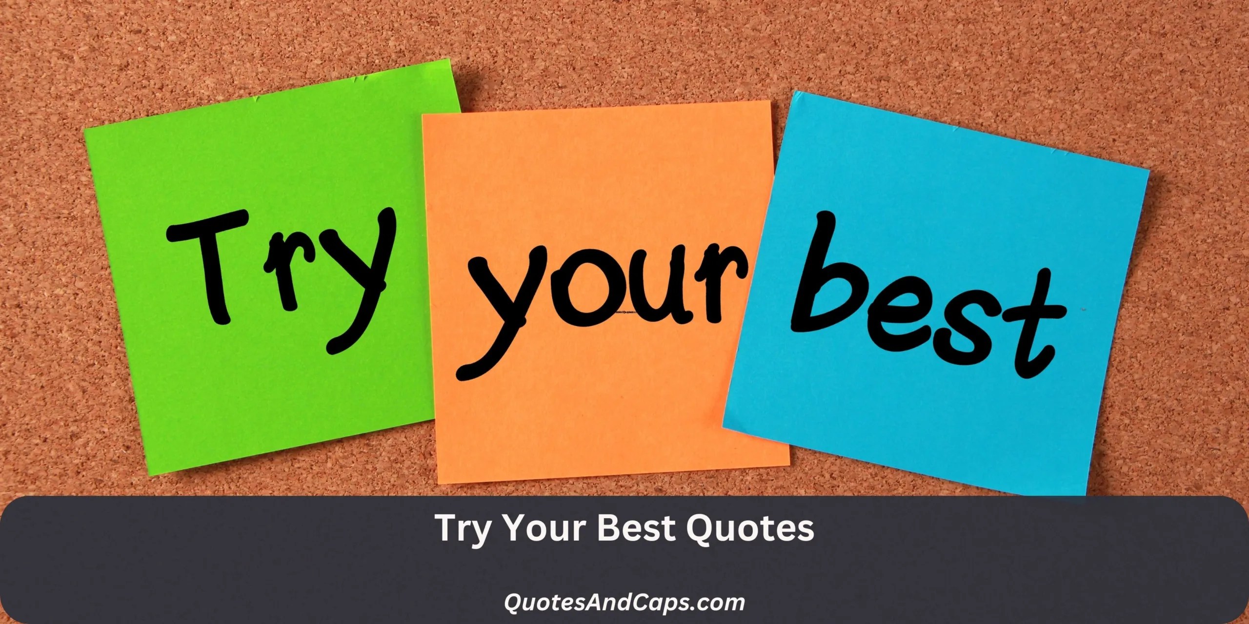 Try Your Best Quotes Work, Students, Short Motivation