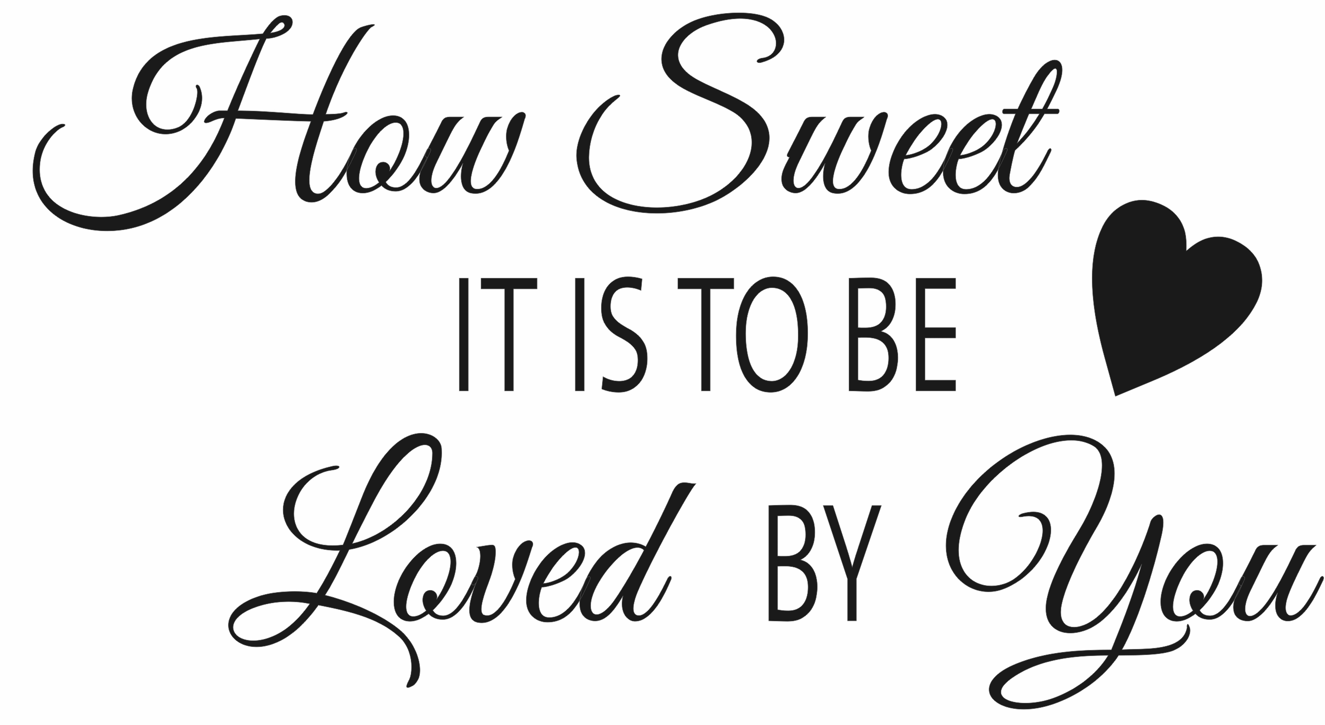 How Sweet It Is To Be Loved By You Quote the Walls