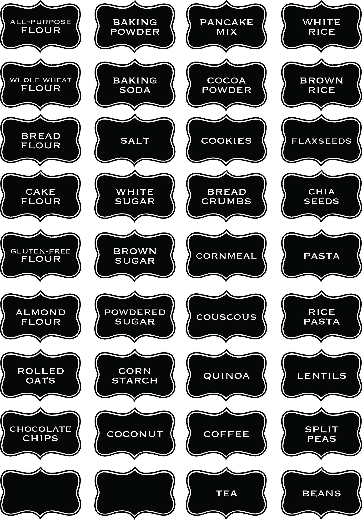 Pantry Label Organization Set Quote the Walls