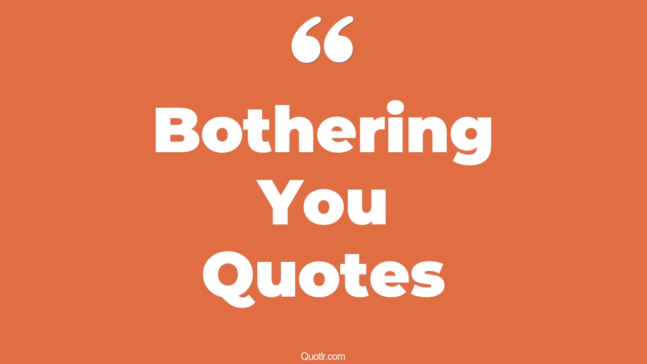 45 Special Sorry For Bothering You Quotes whatever is bothering you