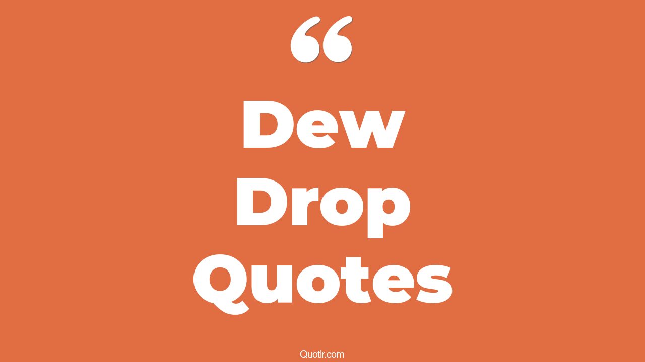 35+ EyeOpening Dew Drop Quotes That Will Inspire Your Inner Self