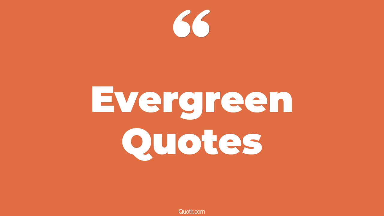 42+ Surprising Evergreen Quotes That Will Unlock Your True Potential