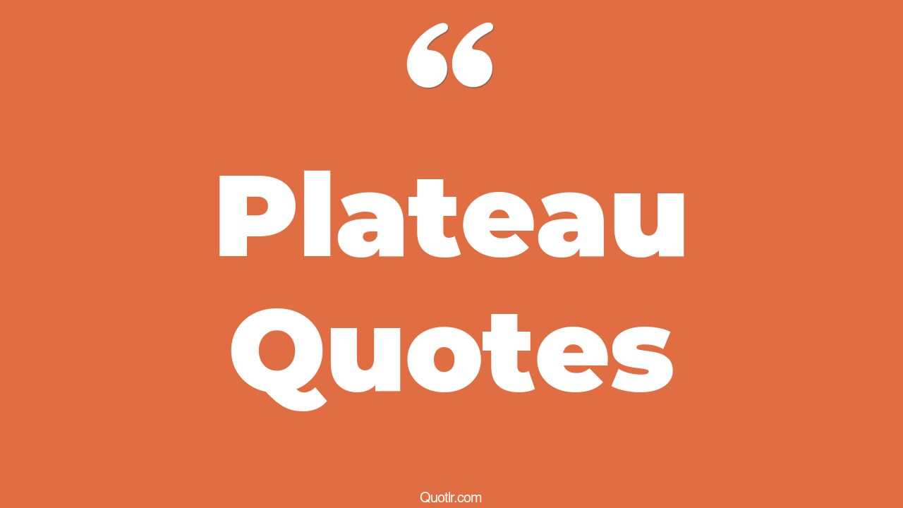 85 Plateau Quotes (weight loss plateau, hit a plateau, plateau