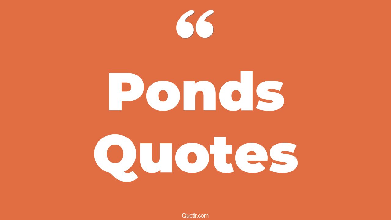 87 Surprising Ponds Quotes (on golden pond, walden pond, the witch of blackbird pond)