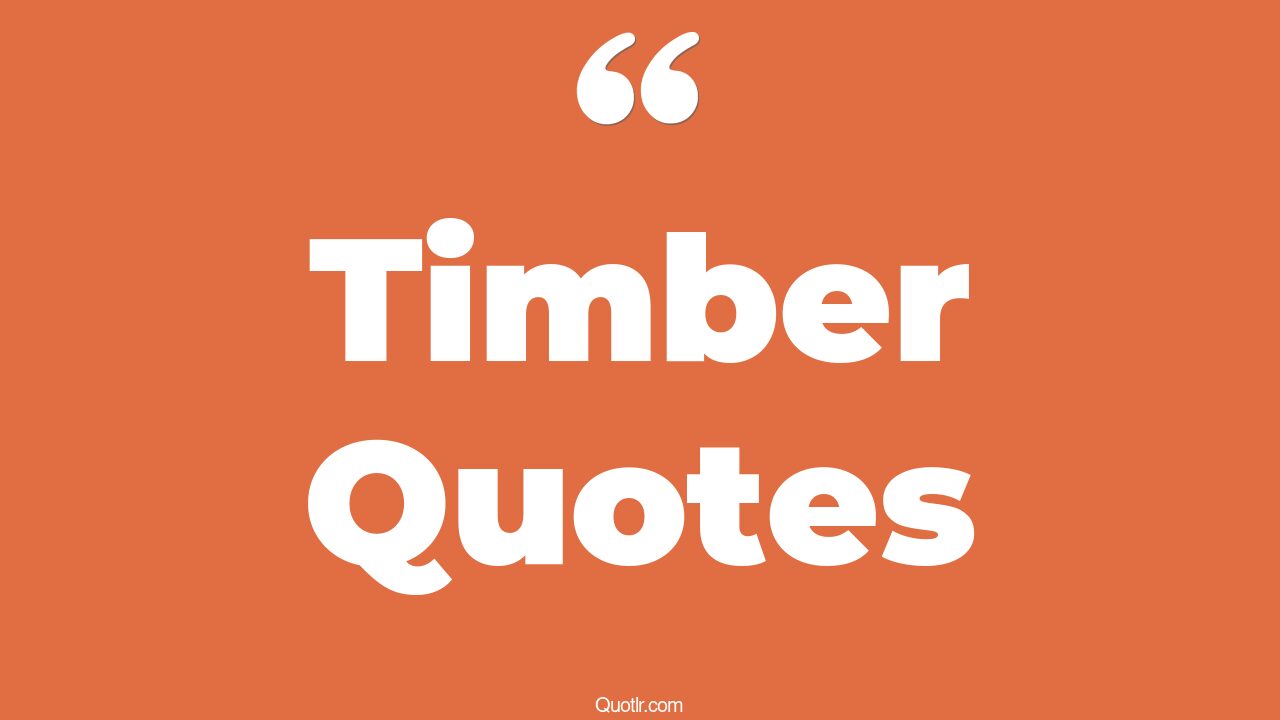 85 Sublime Timber Quotes (good timber, big timber, flooring timber)