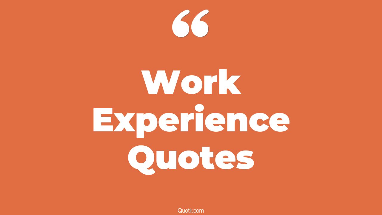 The 35+ Work Experience Quotes Page 21 ↑QUOTLR↑