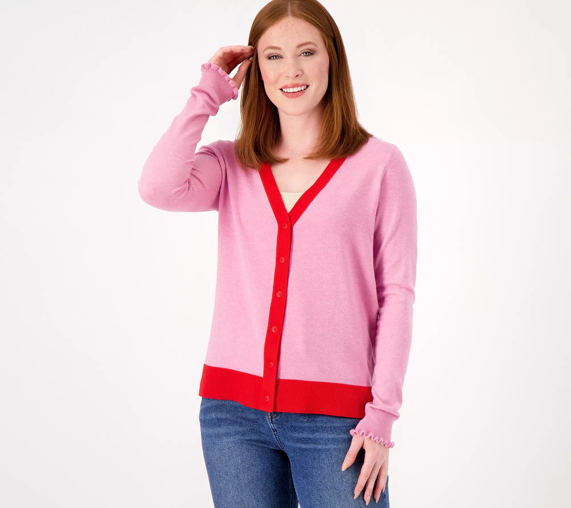 Candace Cameron Bure Surfside ButtonFront VNeck Cardigan
