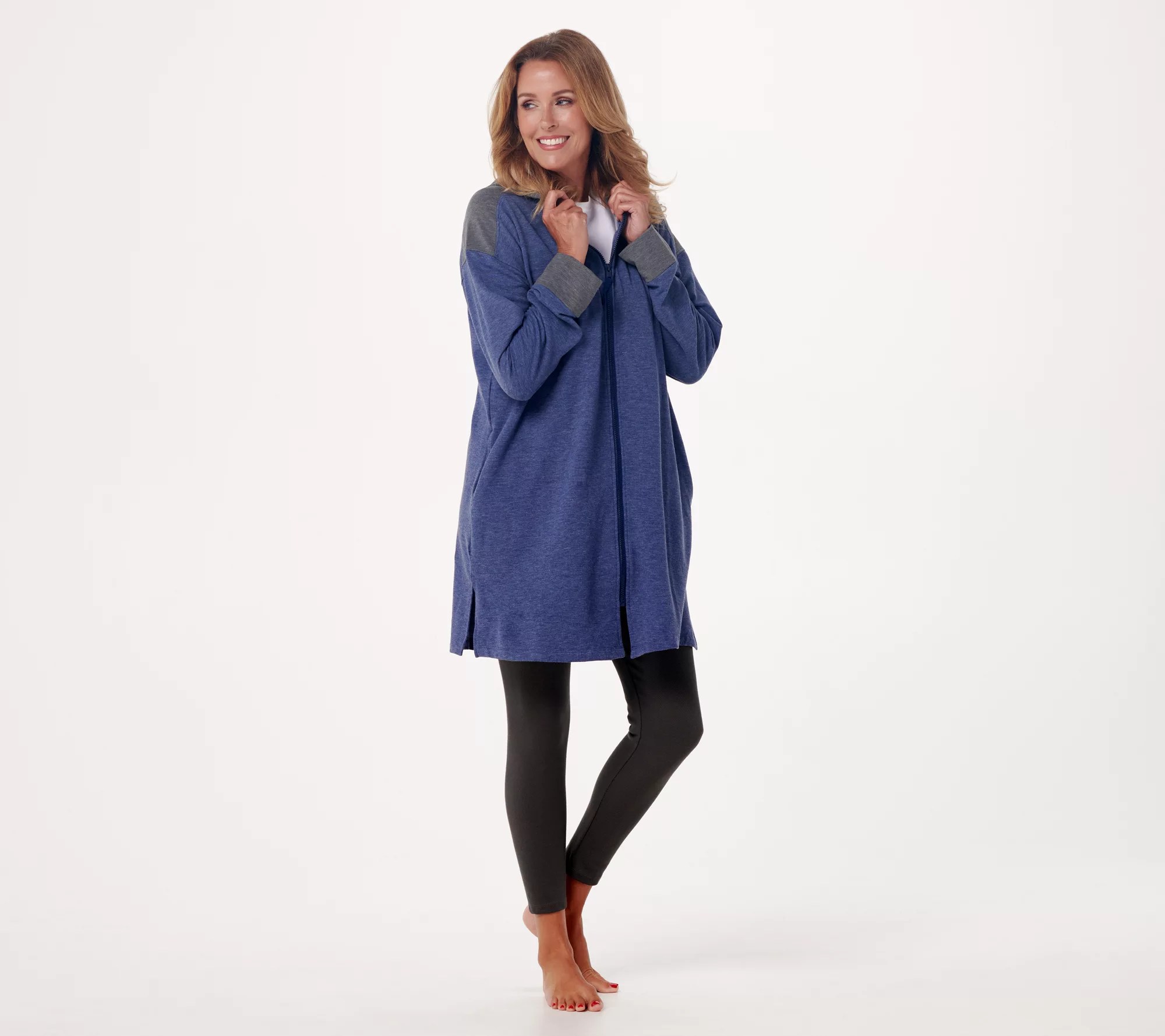 Cuddl Duds Comfortwear Hooded ZipUp Robe