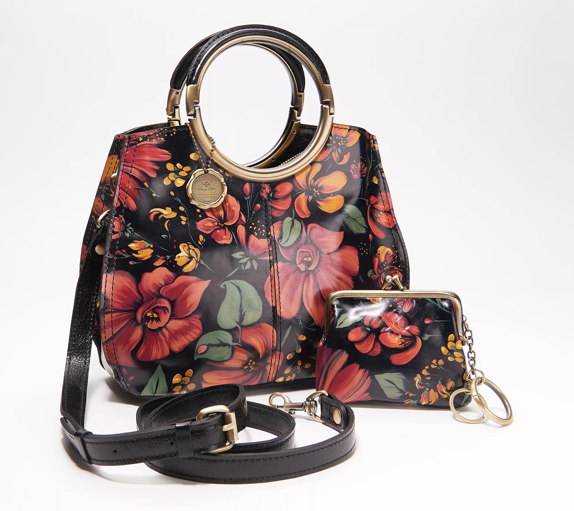 Patricia Nash Leather Aria Shopper with Coin Purse