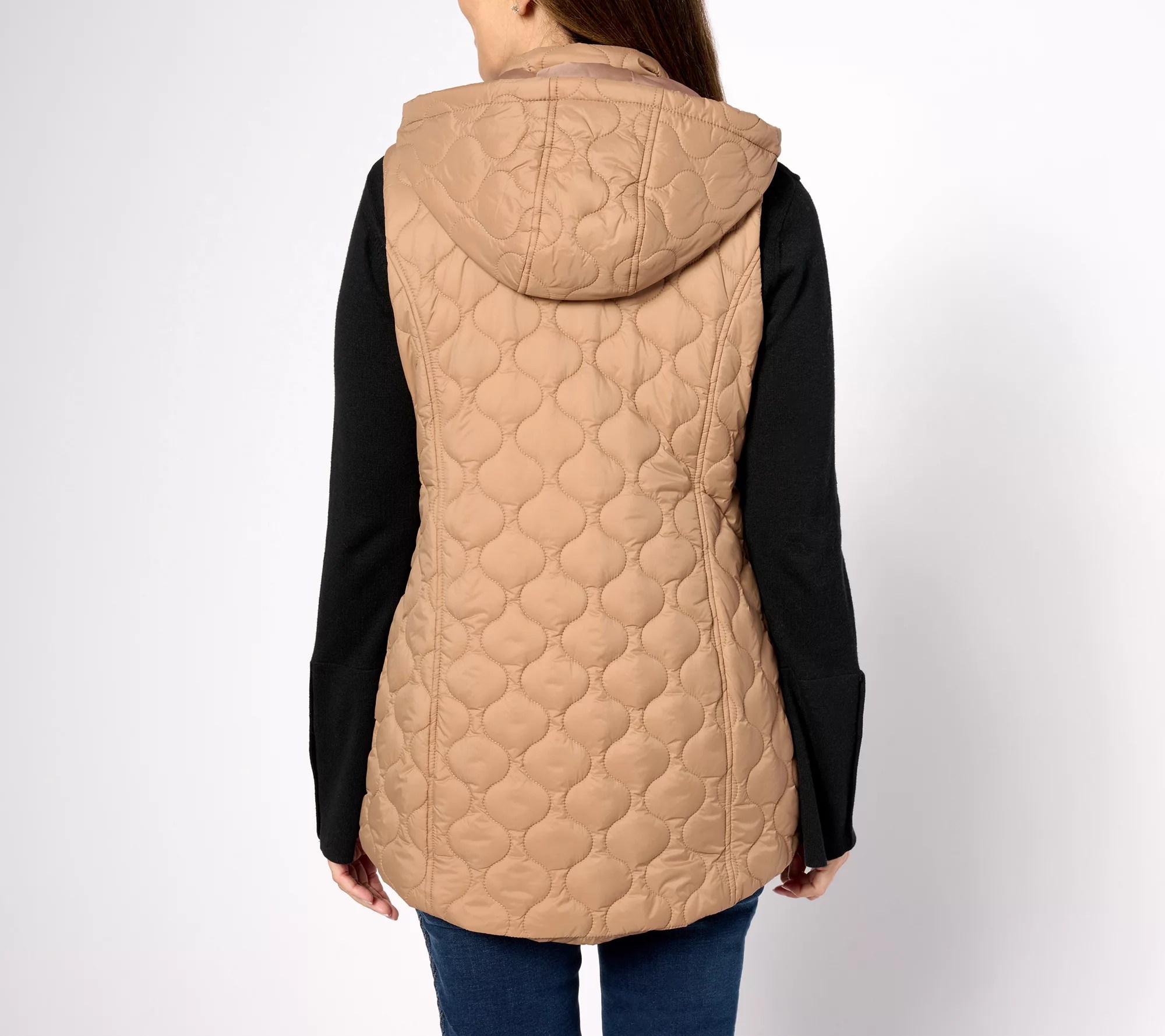 Susan Graver Weekend Petite Water Repellant Nylon Quilted Vest with