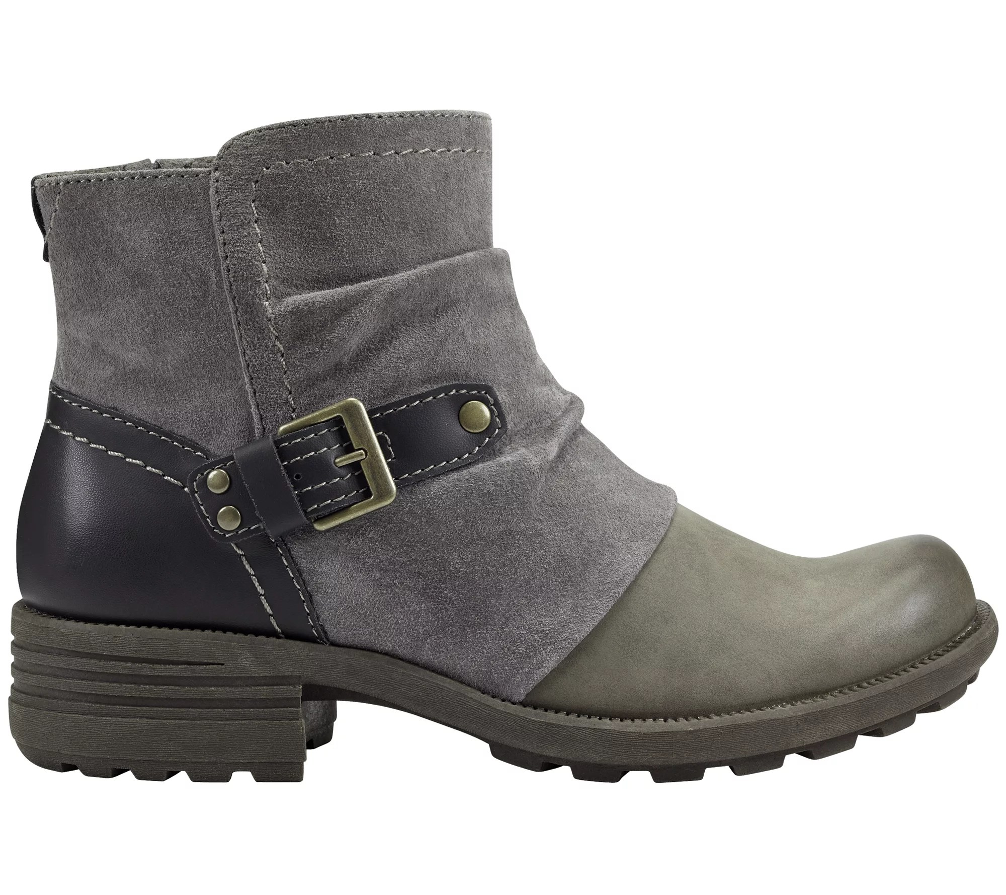 "As Is" Earth Origins Leather & Suede Ankle Boots Phoenix