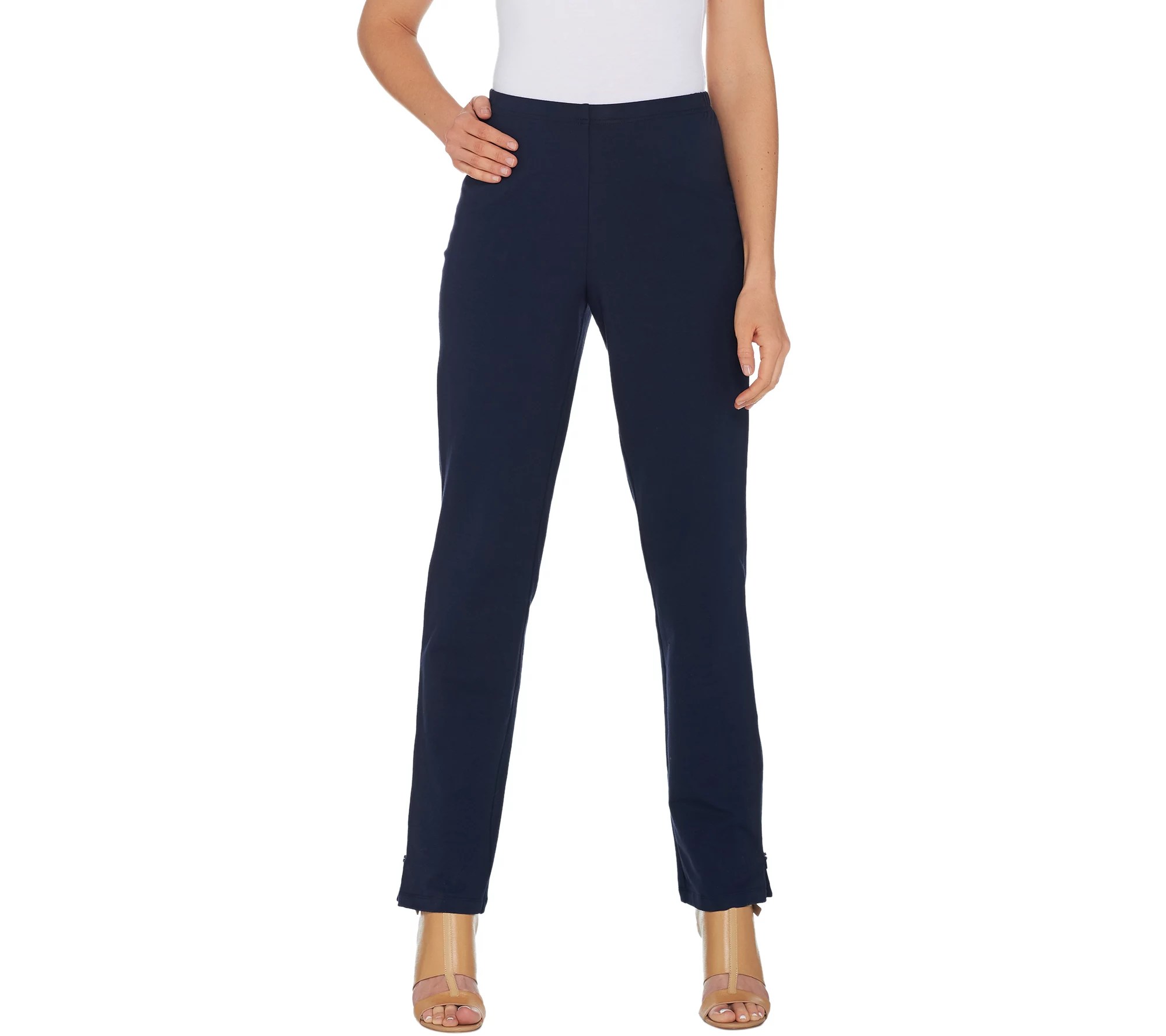 Women with Control Tall Convertible Pants w/ Zipper Detail