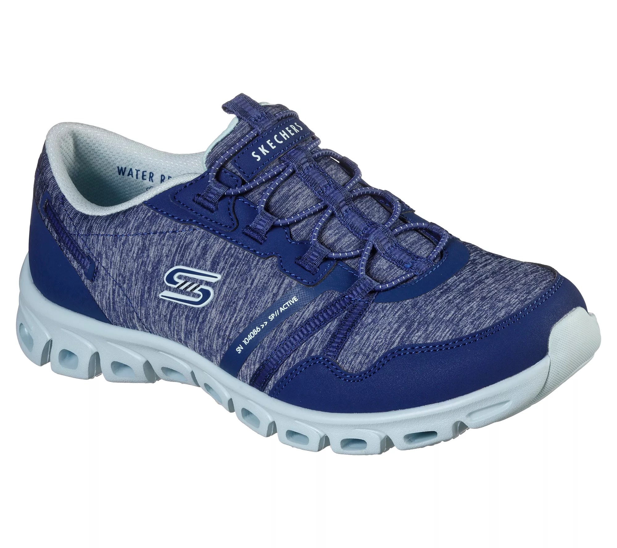 Skechers Heathered Mesh Bungee SlipOn Shoes Glide Step