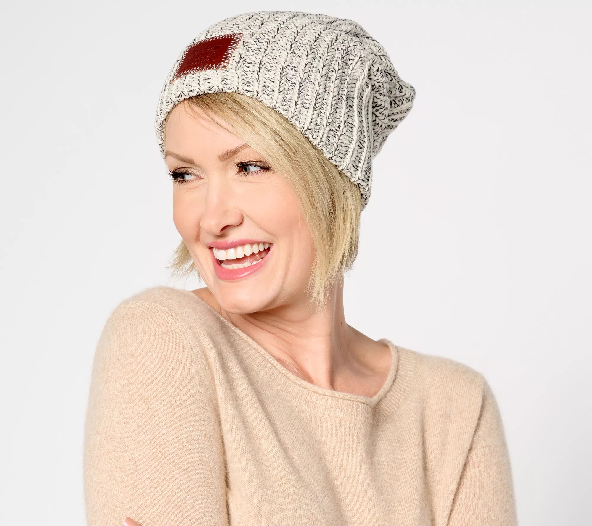 Love Your Melon Knit Beanie with Logo Patch