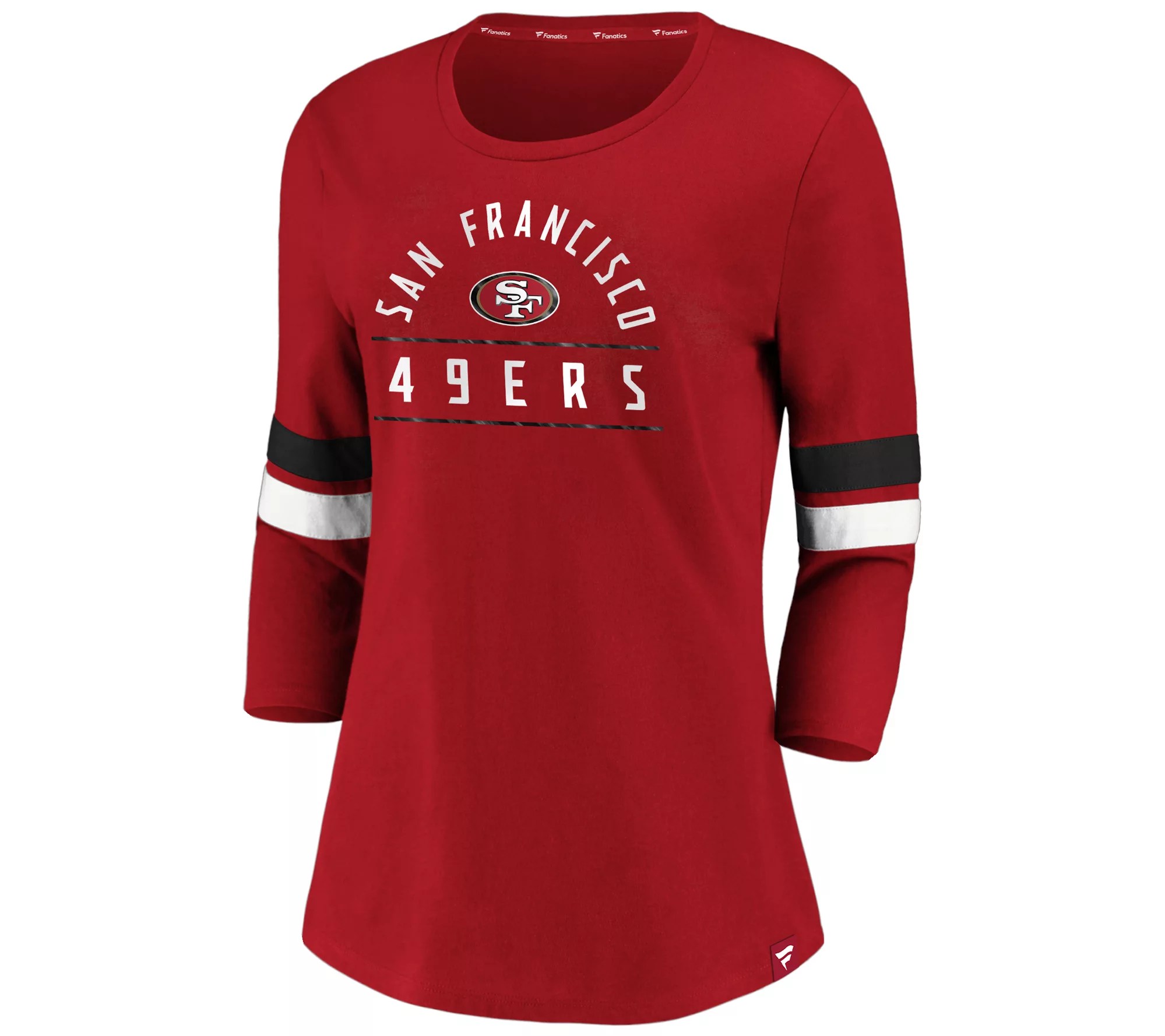 NFL Women's Crew Neck Iconic 3/4 Sleeve Top