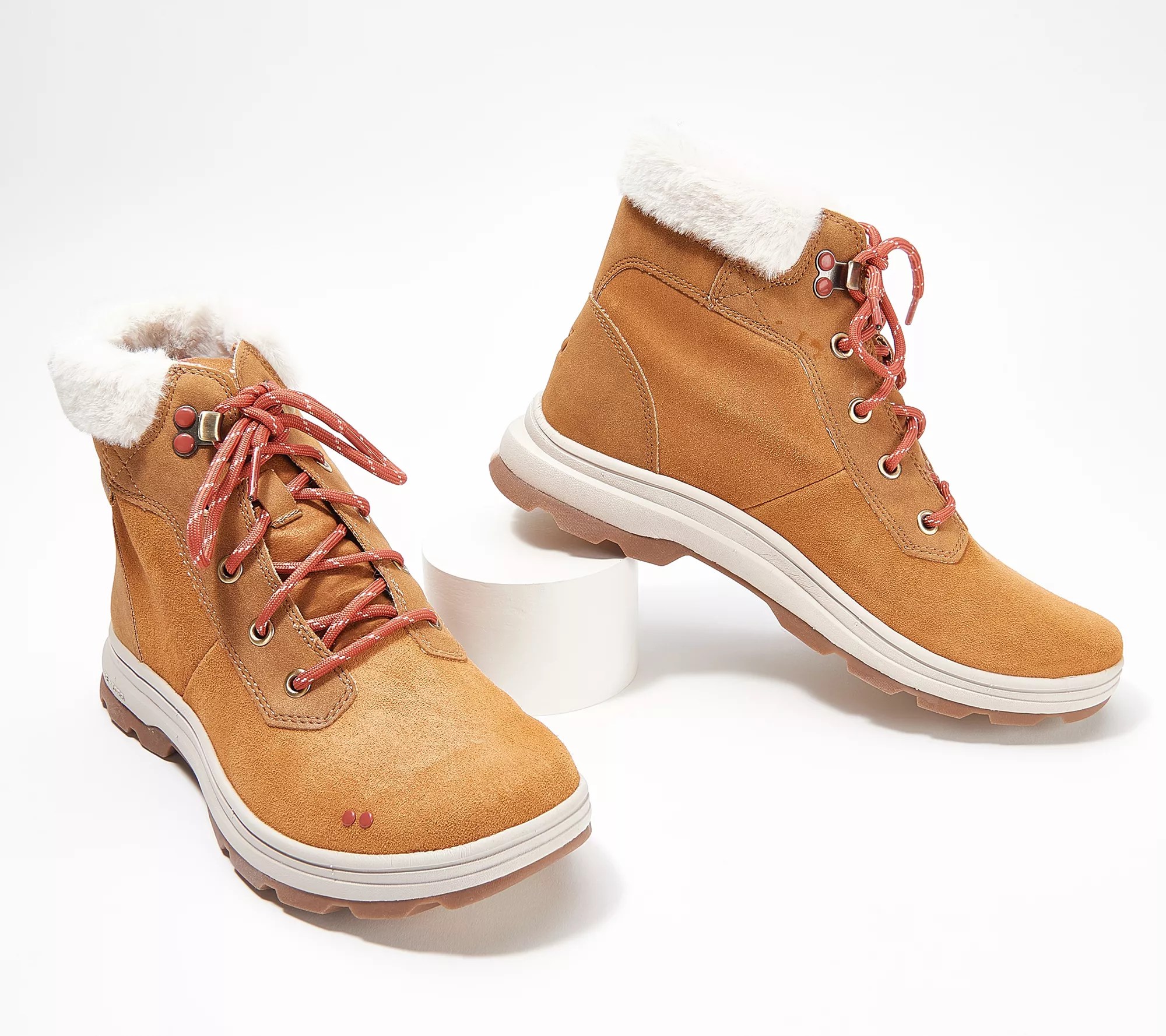 "As Is" Ryka Water Repellent Suede Ankle Boots Bayou