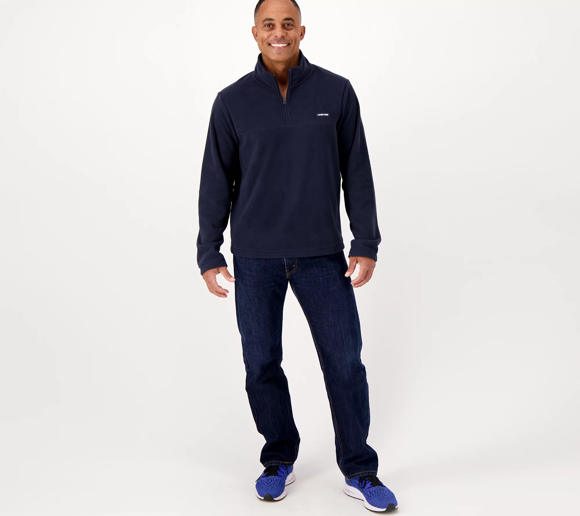 Lands' End Men's Quarter Zip Fleece Pullover