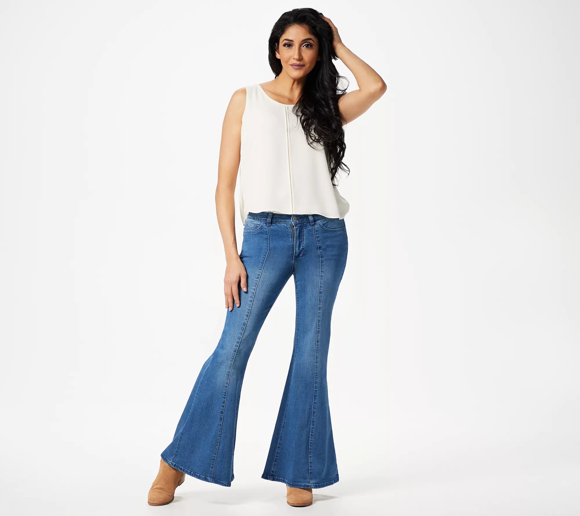 "As Is" Women with Control My Wonder Denim Tall Flare Jeans Indigo