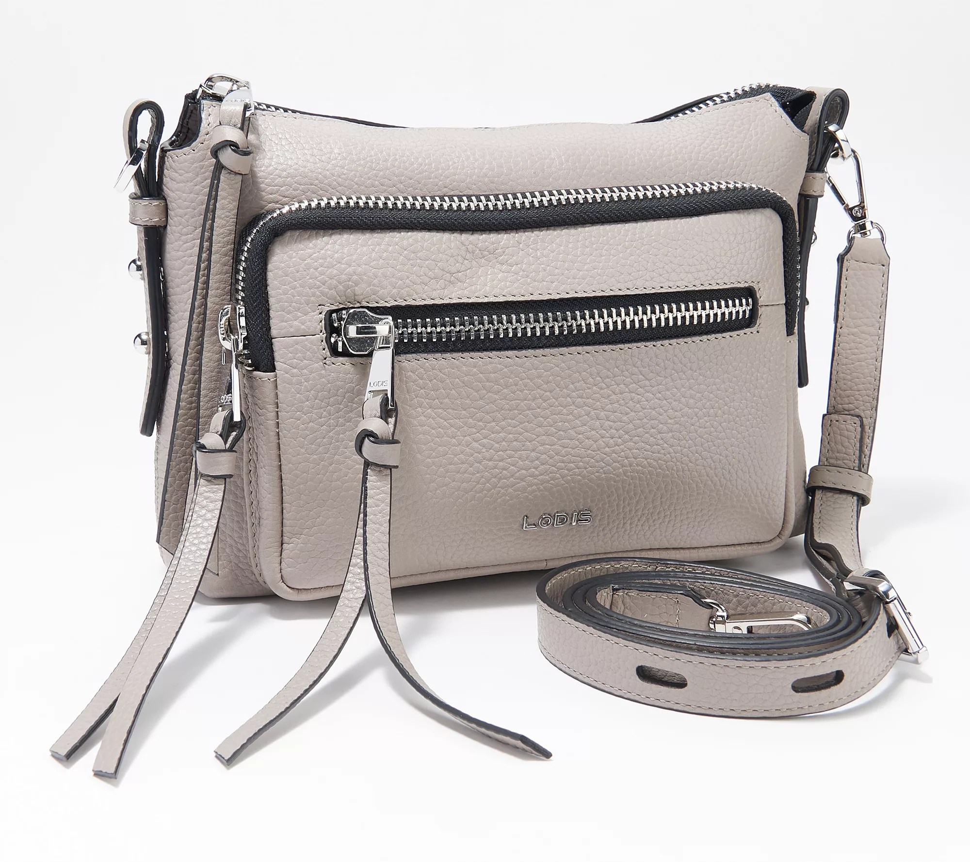 LODIS Pebble Leather Travelers Crossbody Milano