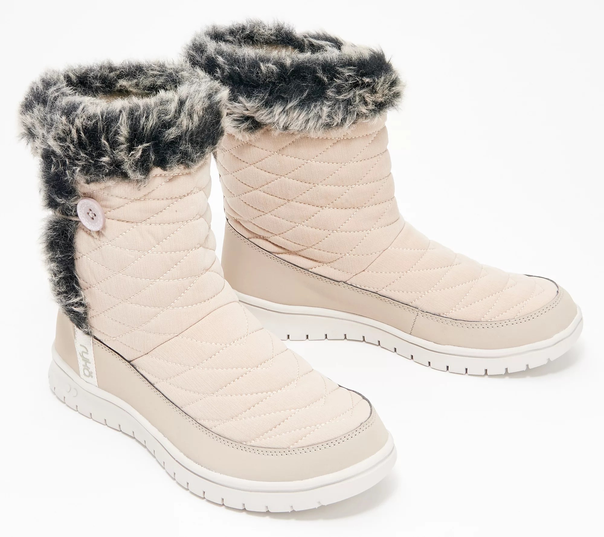Ryka Water Repellent Faux Fur Quilted Winter Boots Shiver