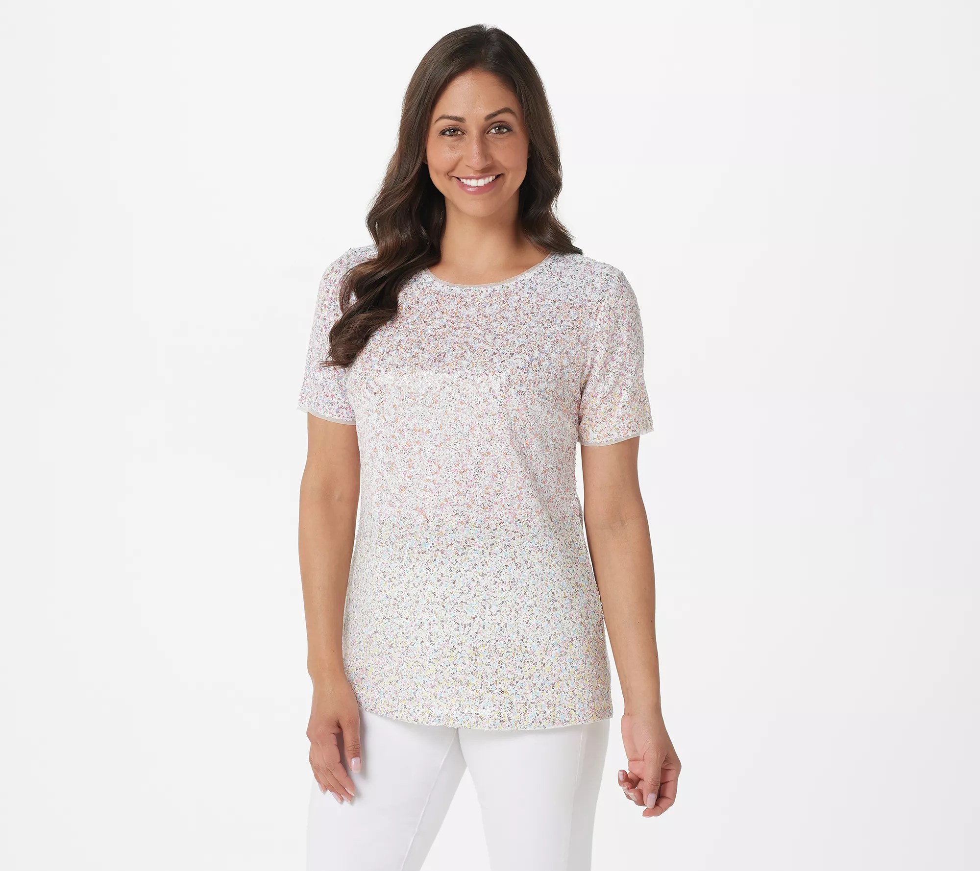 "As Is" Issac Mizrahi Live! Always Issac Sequin TShirt