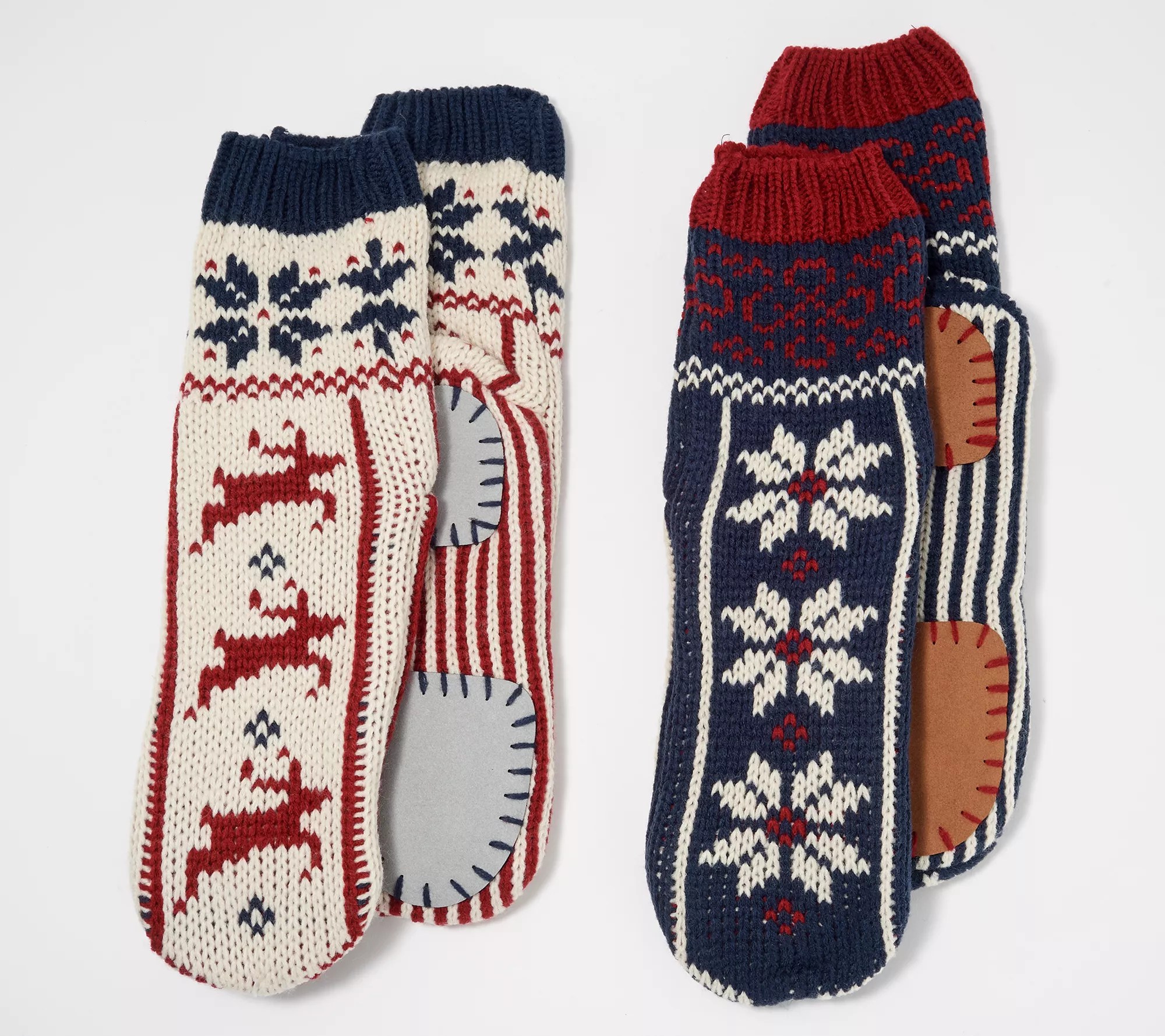 MUK LUKS Heritage Slipper Socks Set of 2