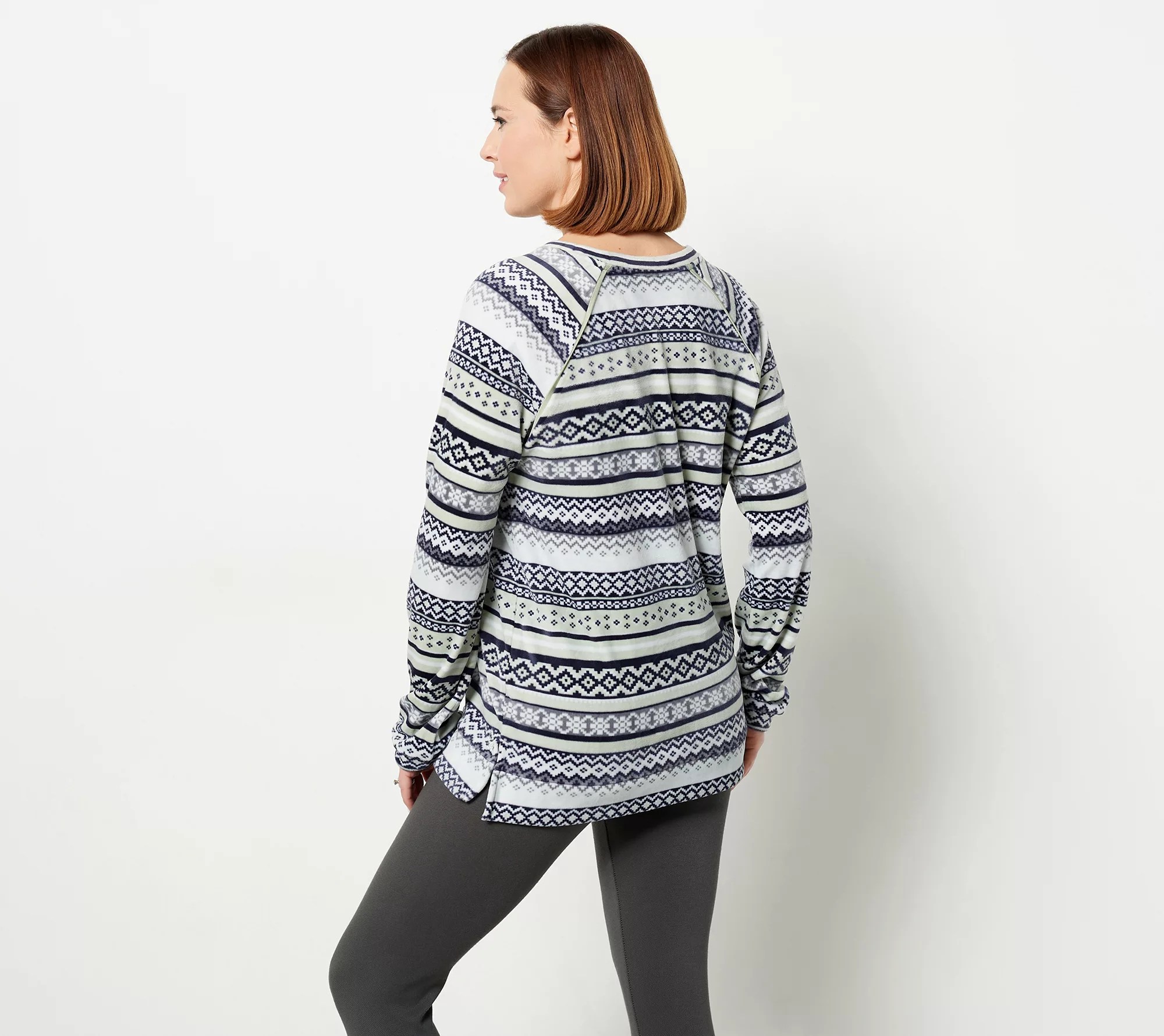 Cuddl Duds Double Plush Velour Pullover