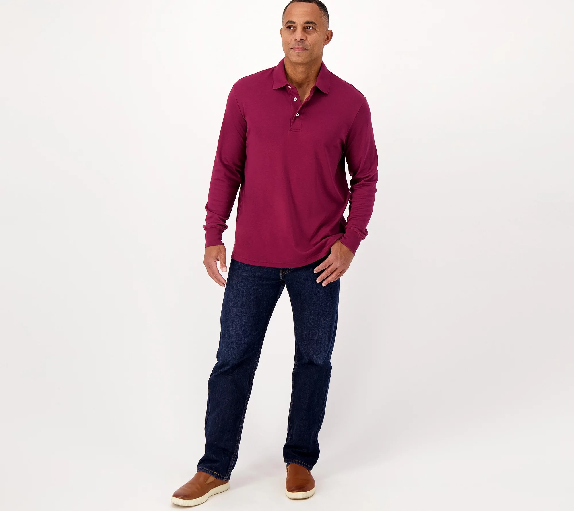 Lands' End Men's Regular Supima Interlock Polo
