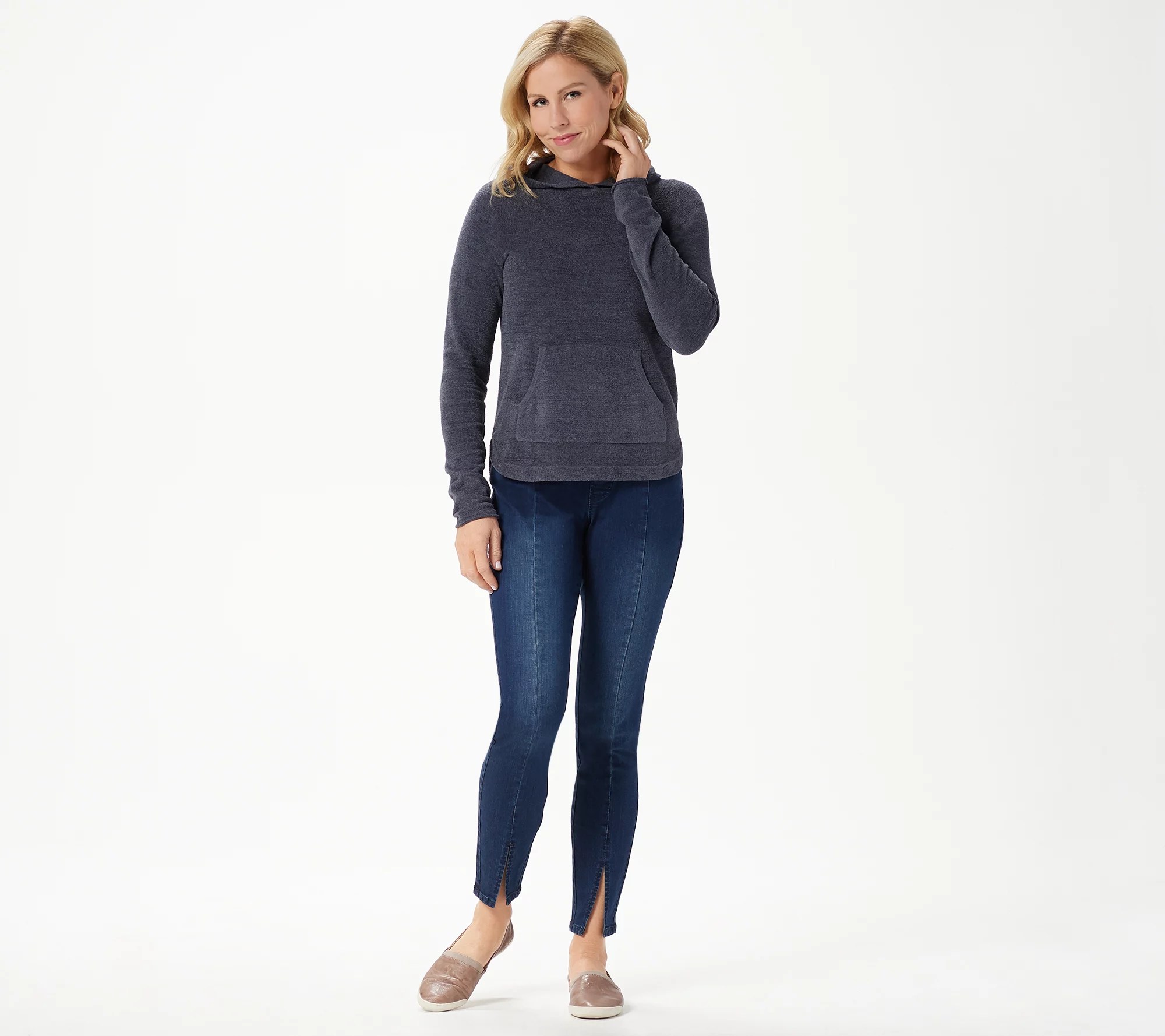 "As Is" Barefoot Dreams CozyChic Ultra Lite Pullover Hoodie