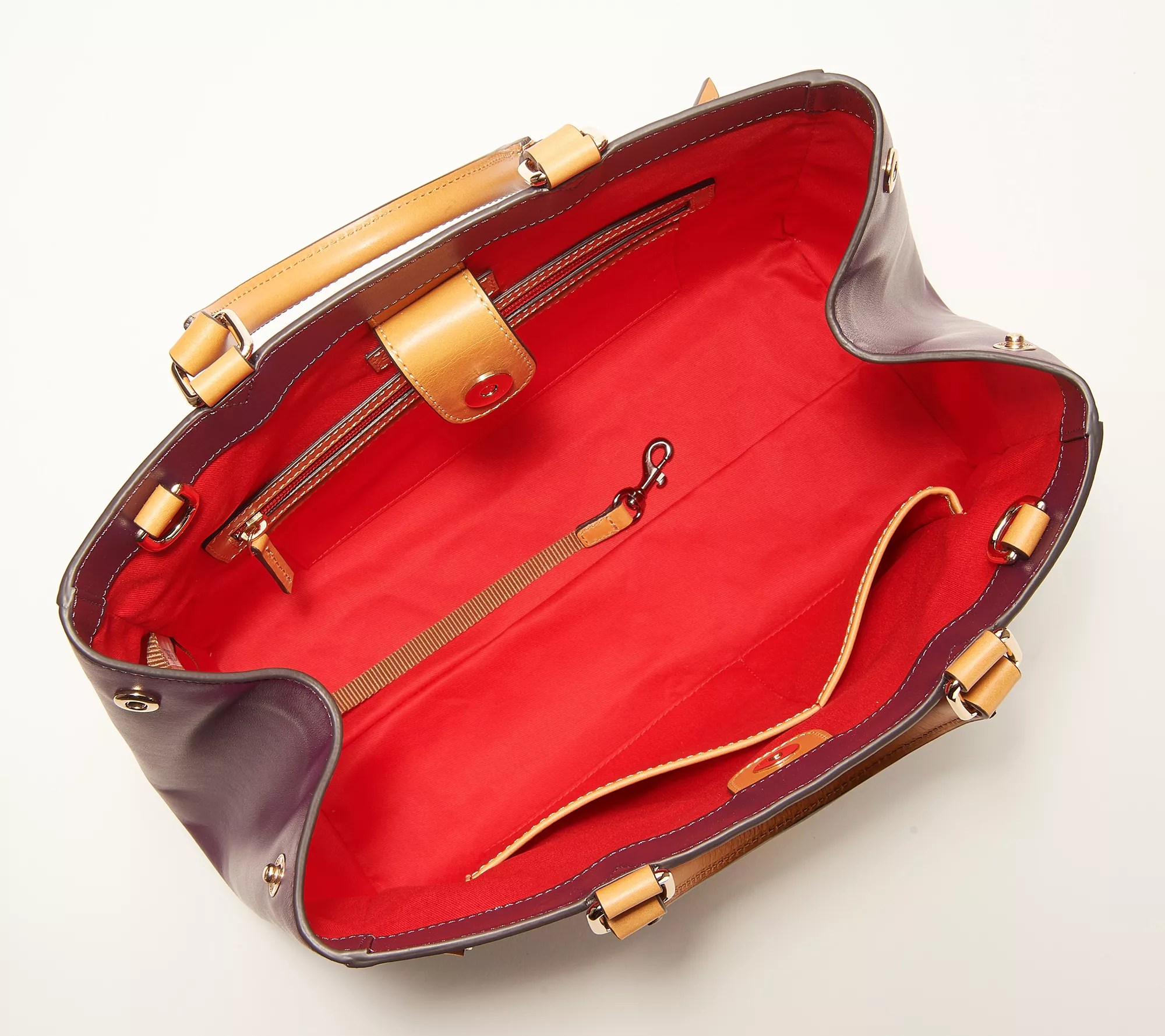 Dooney & Bourke Smooth Leather Zip Satchel